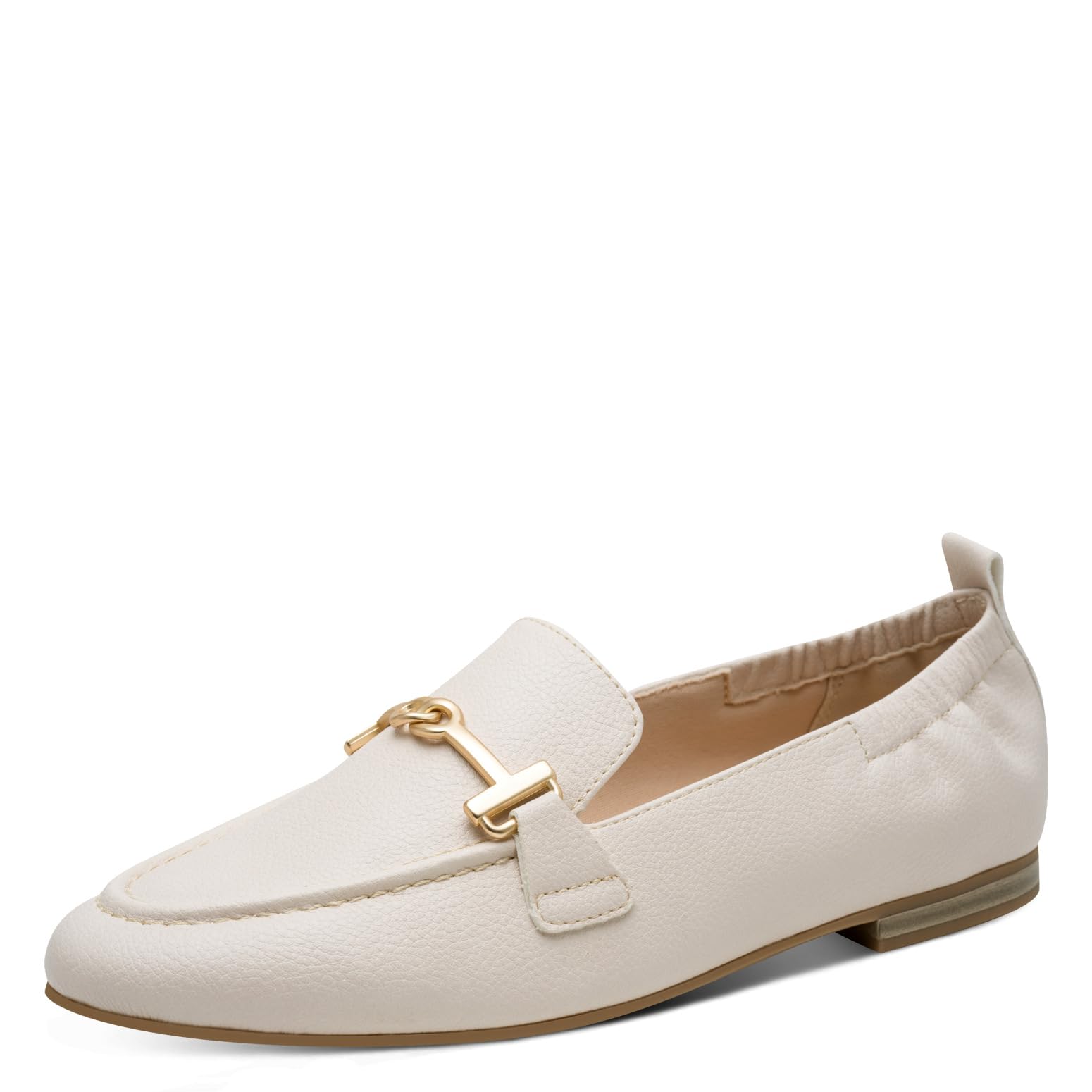 MARCO TOZZI Women's Loafers Soft Feel Me Footbed Soft Lining Stylish, Beige (Cream), 8.5 UK