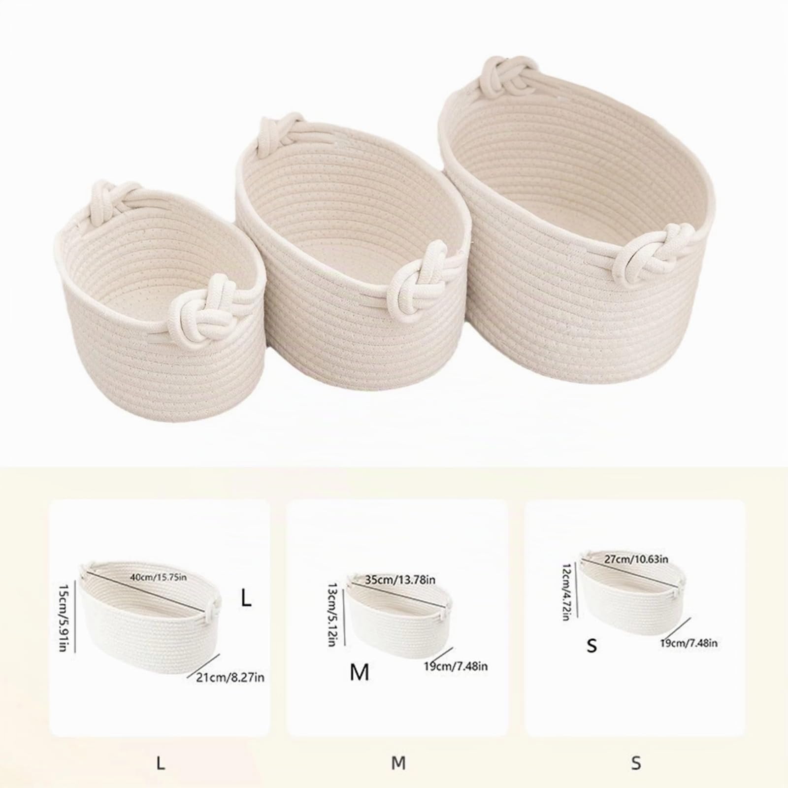 Cesto regalo personalizzato per neonati, in corda di cotone, per baby shower, cesto per giocattoli, cesto per bambini, organizer per giocattoli per bambini, decorazione per la cameretta dei bambini (L