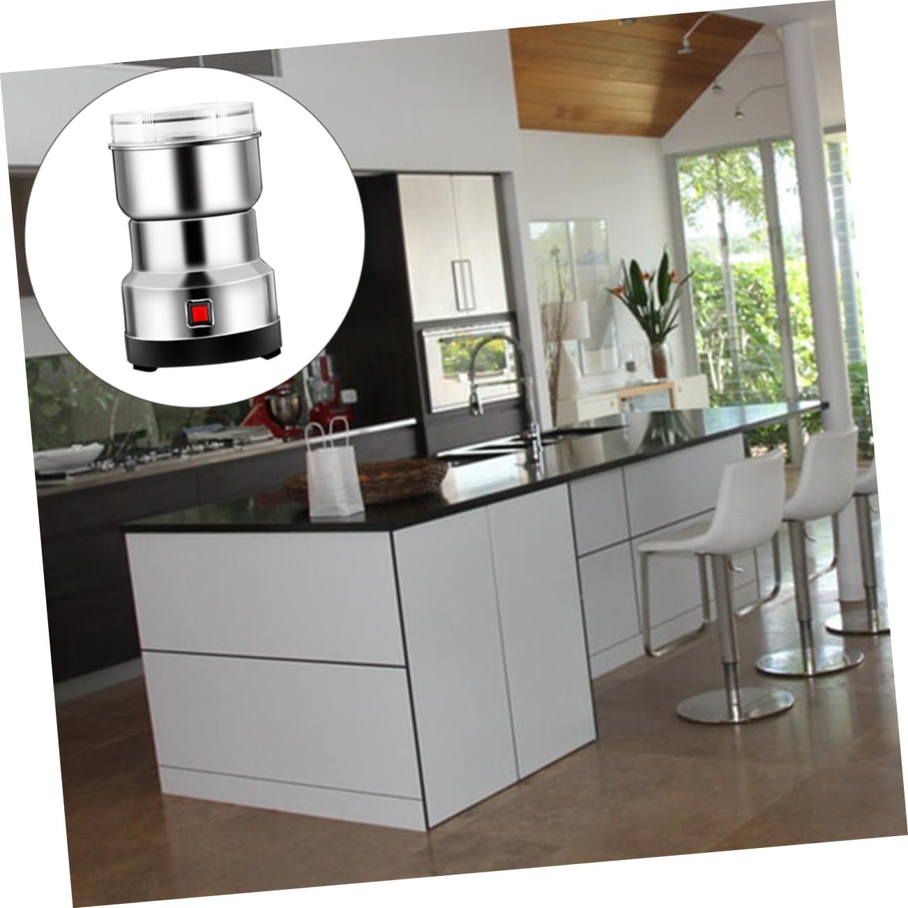 Electric Stainless Steel Grinding Machine for Household Use Efficient Bean and Spice Grinder Detachable Design for Easy Cleaning Powerful Blades for Quick Grinding for Nuts Grains