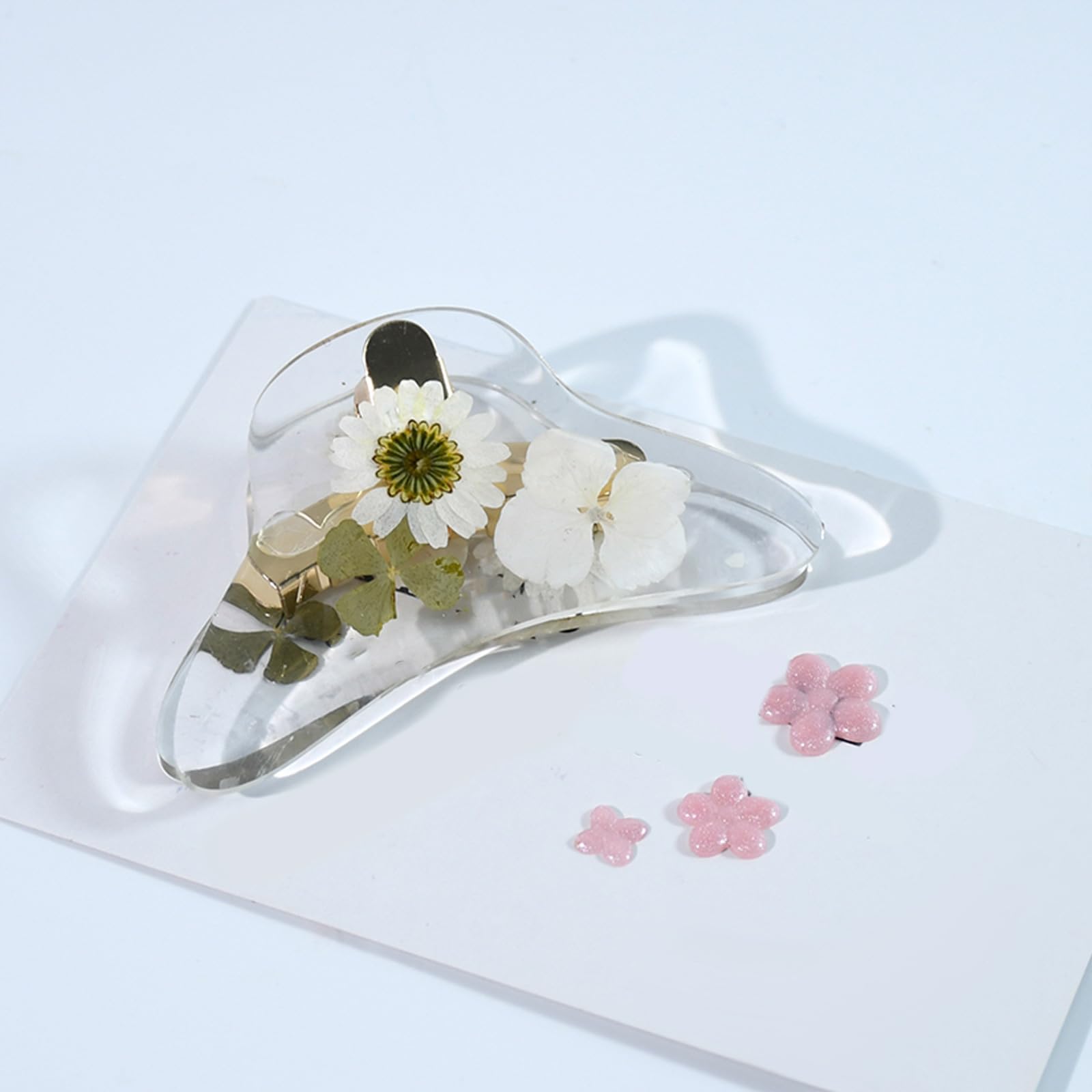 Stampi in resina siliconica per accessori per capelli, struttura in silicone per creare clip per capelli unici e accessori alla moda