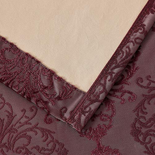 Linenzone 100% Blackout Burgundy Red Curtains For Patio Door. Use Extra Wide Total Blackout Drape As Sliding Glass Door Curtain, Bay Window Curtain Or Panel Room Divider. (Roberta 102 X 96 Burgundy) #TOP3