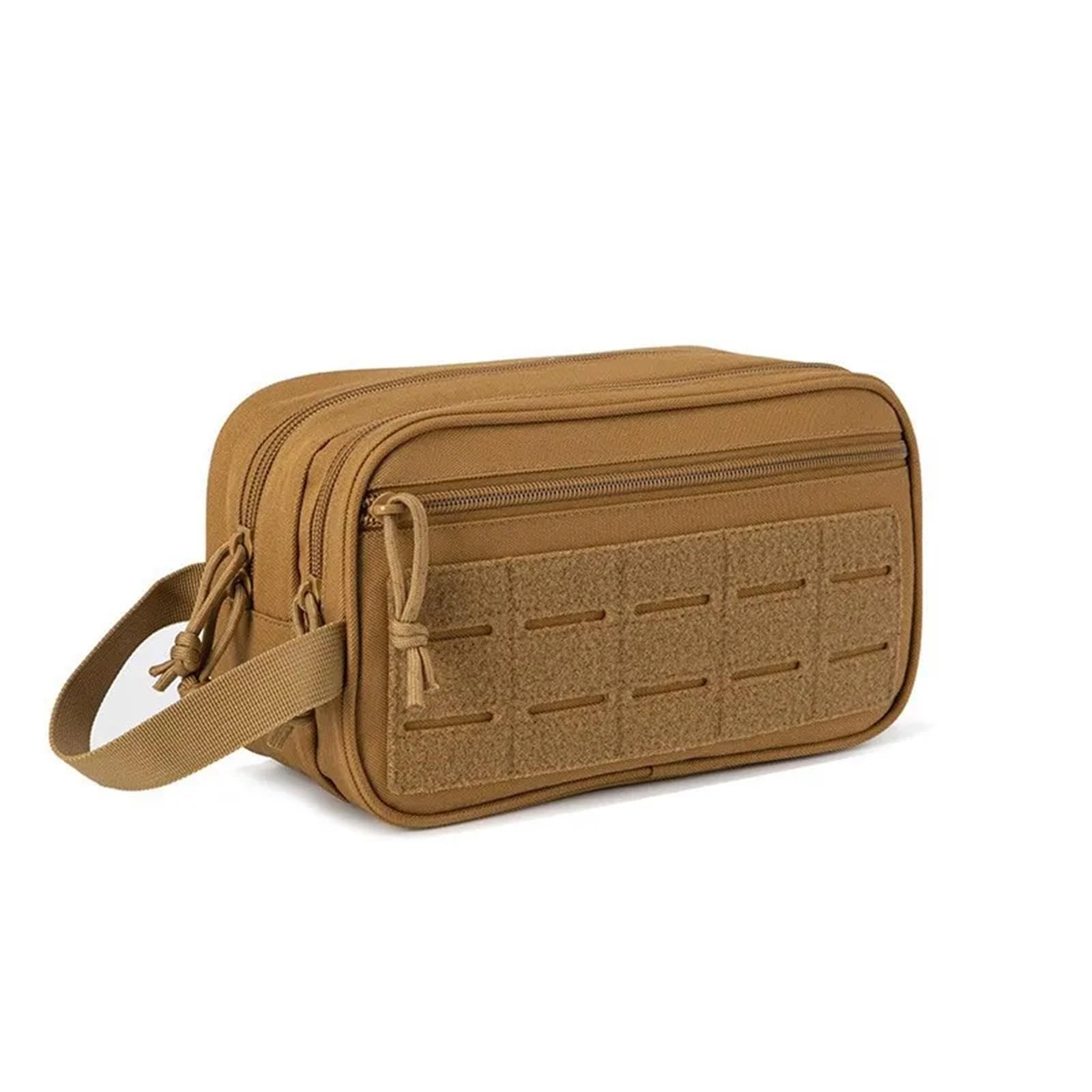 Bolsa de Aseo con Correas for Hombres, Kit pequeño, higiene de Afeitado, Bolsa de Almacenamiento for Ducha de Viaje(Khaki)
