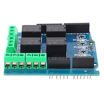 Muskan Enterprises -ME ME- Relay Module, Relay 3V / 5V Driver Module 4 Channel Industrial Grade DC 5V Indicator Light for Electric Utility for Circuit Maintenance |