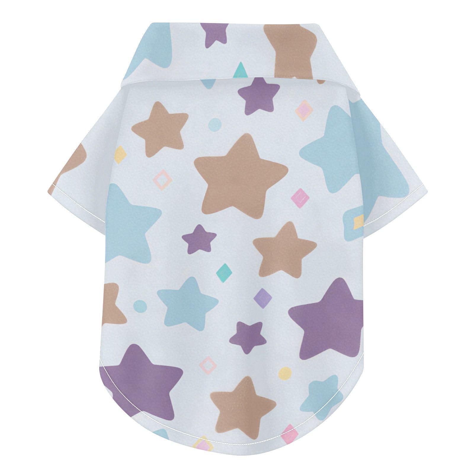 Gilet d'ete pour chien doux et respirant motif etoiles colorees