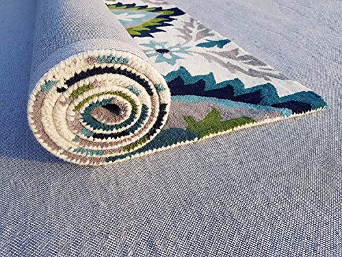 Image of Mordern Design Handmade Tufted Carpet Pure Woollen Export Quality Carpet for Living Room, Bedroom Hall [ Size 8 x 8 Round, Color Multi B6 ]