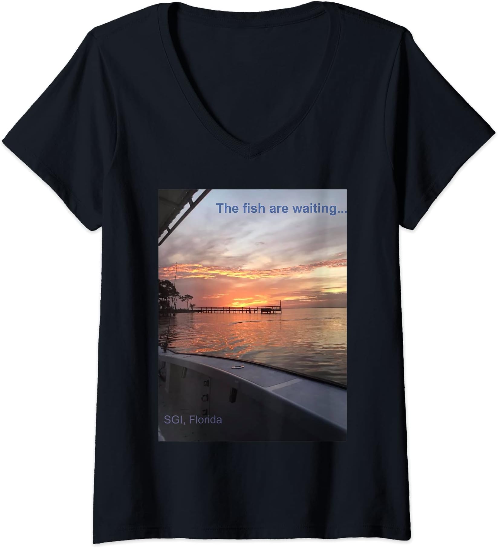 SGI Proud;Womens SGI Florida Fishing V-Neck T-Shirt