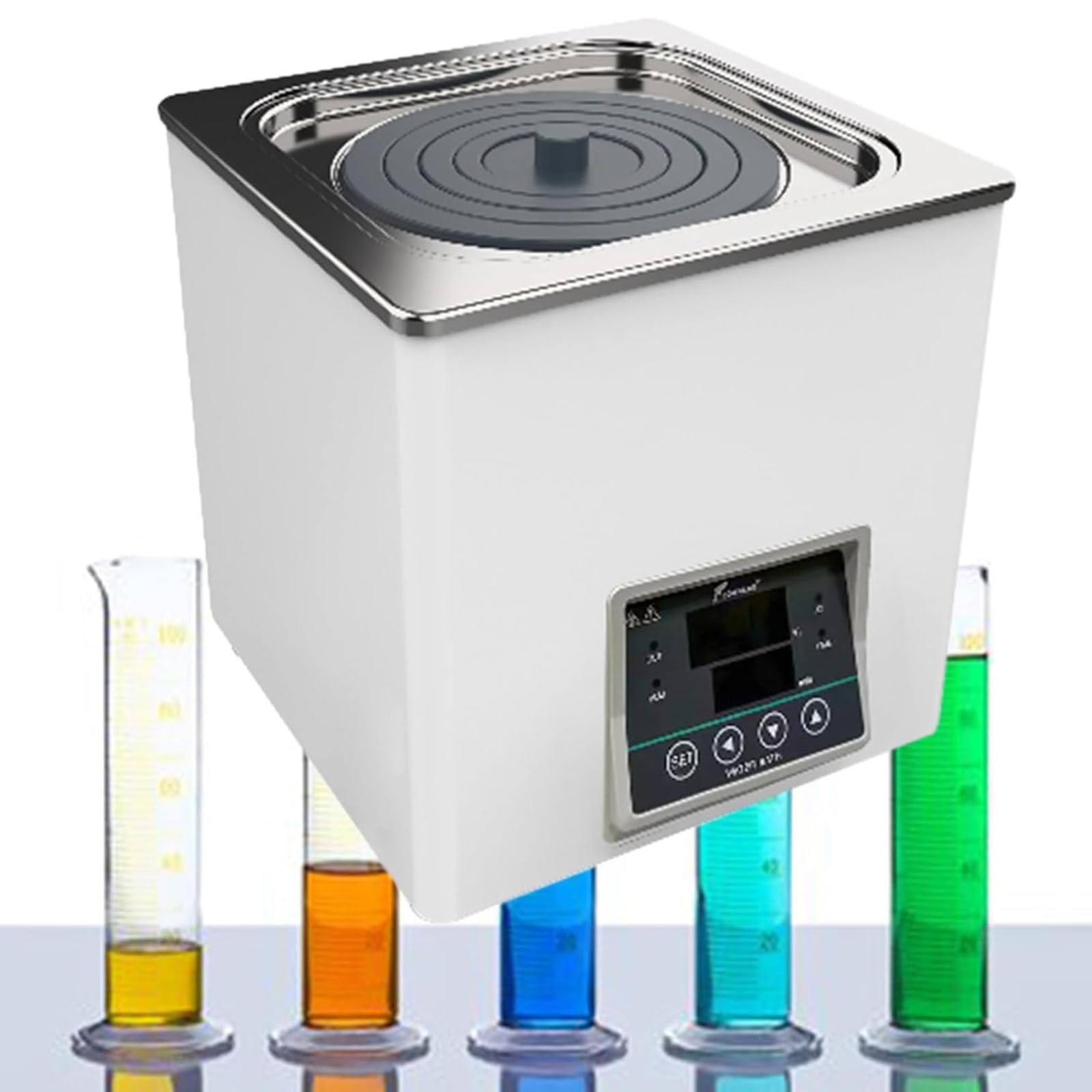 Laborbäder Wasserbäder with Timer Function Digital Thermostatic Wasserbad Labor Water Bath Heater für chemisch-biologische Experiment,1Hole
