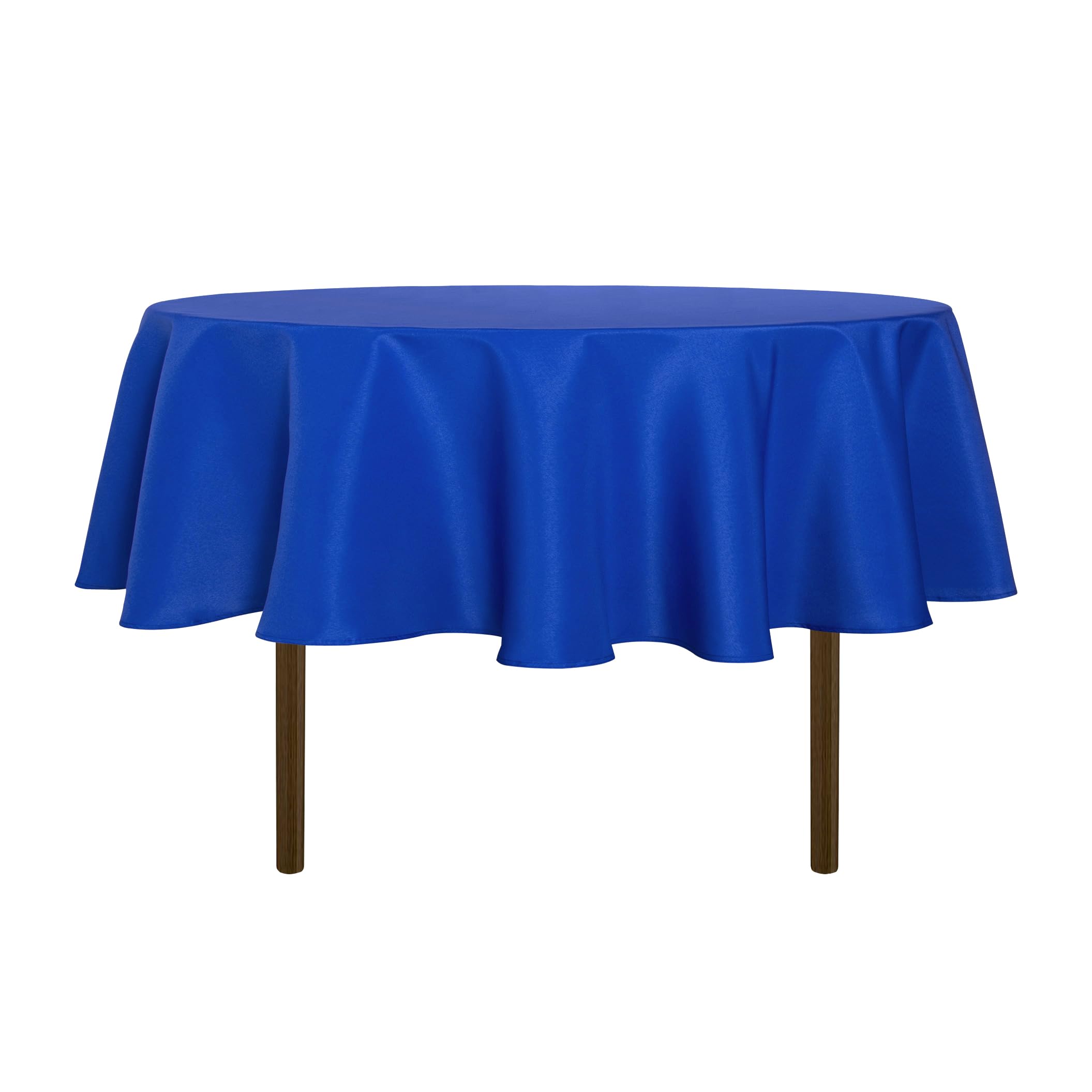 sancua Royal Blue Round Tablecloth 60 Inch Diameter for 20-48 Inch Tables