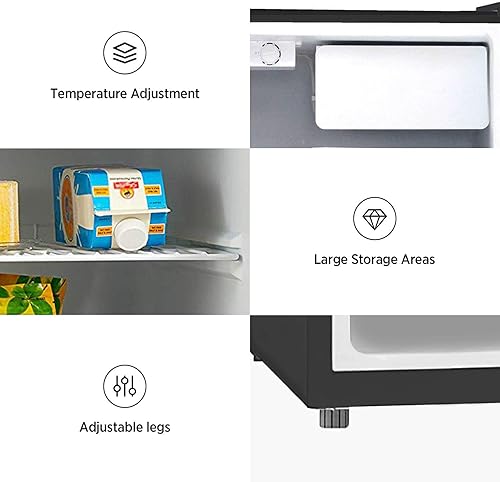 Miniatura 4 de Midea WHS-160RSS1 - Refrigerador compacto reversible de una sola puerta 44 pies cúbicos acero inoxidable