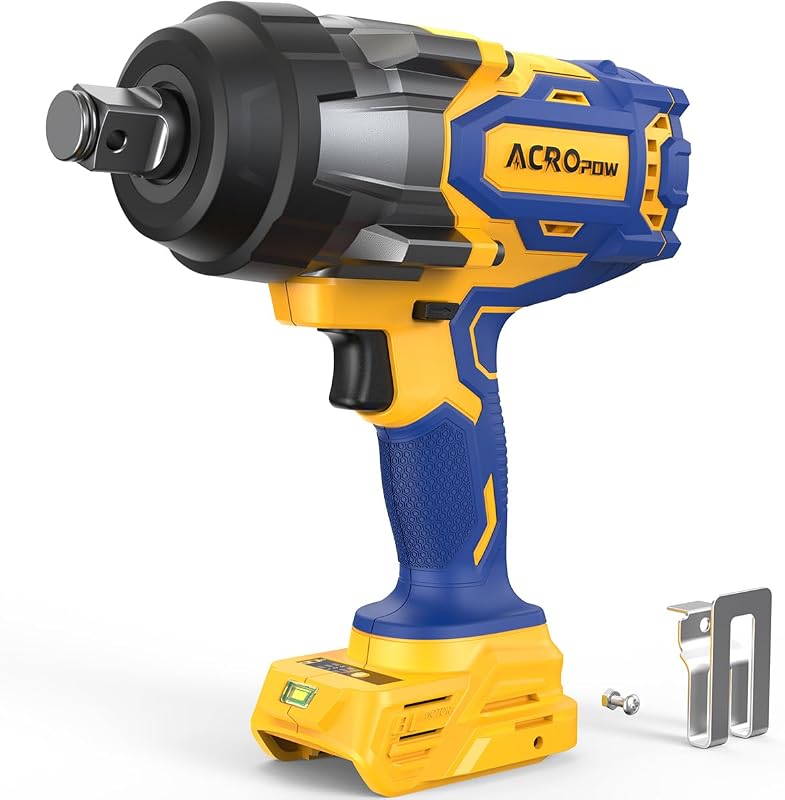 ACROPOW Cordless Impact Wrench 3/4" for DEWALT 20V Battery | High Torque 1850FT-LBS Brushless Impact Driver, Auto-Stop Reverse, Variable Speed, Heavy Duty Impact Gun (Bare Tool)