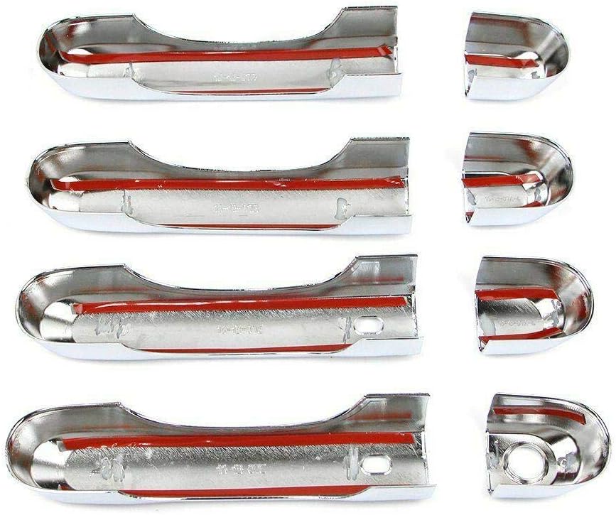 Signature Triple Chrome Plated Side Door Handle Cover Overlay Compatible with 2015-2021 Renegade