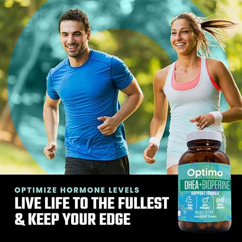 Miniatura 6 de Optimo DHEA y BioPerine para una máxima fuerza y absorción de 50 mg | Optimizar los niveles hormonales l Boost Energy l Stamina l Vitality l