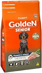 Ração Golden Fórmula Mini Bits Senior para Cães Adultos de Pequeno Porte Sabor Frango e Arroz, 10,1kg Premier Pet Para Todas Pequeno Idosos,