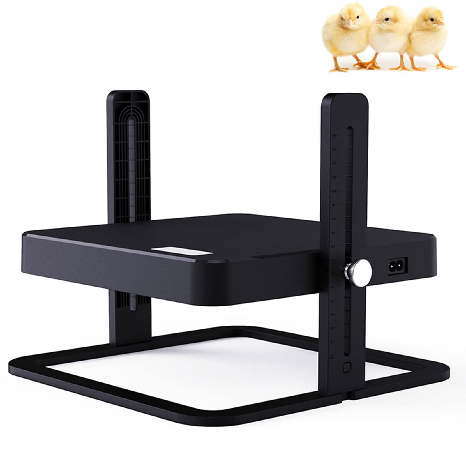 Calentador Para Criadora De Pollitos De 18 W, 10 × 10 Pulgadas, Placa Calefactora Radiante De 55 °c Con Altura Ajustable Para A 15 Pollitos Y Patitos