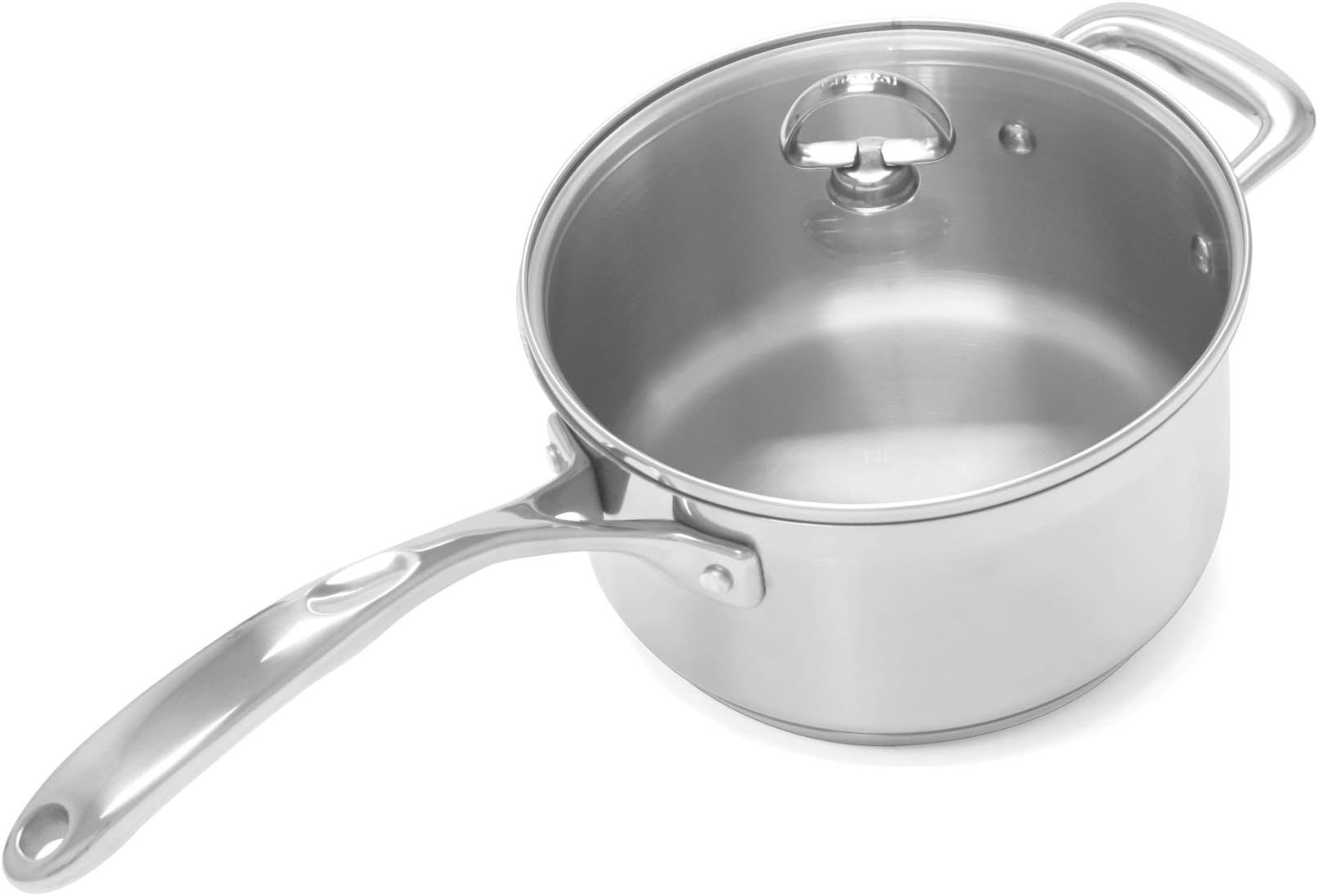 Chantal Induction 21 Steel Sauce Pan with Glass Tempered Lid (3.5 Quart)