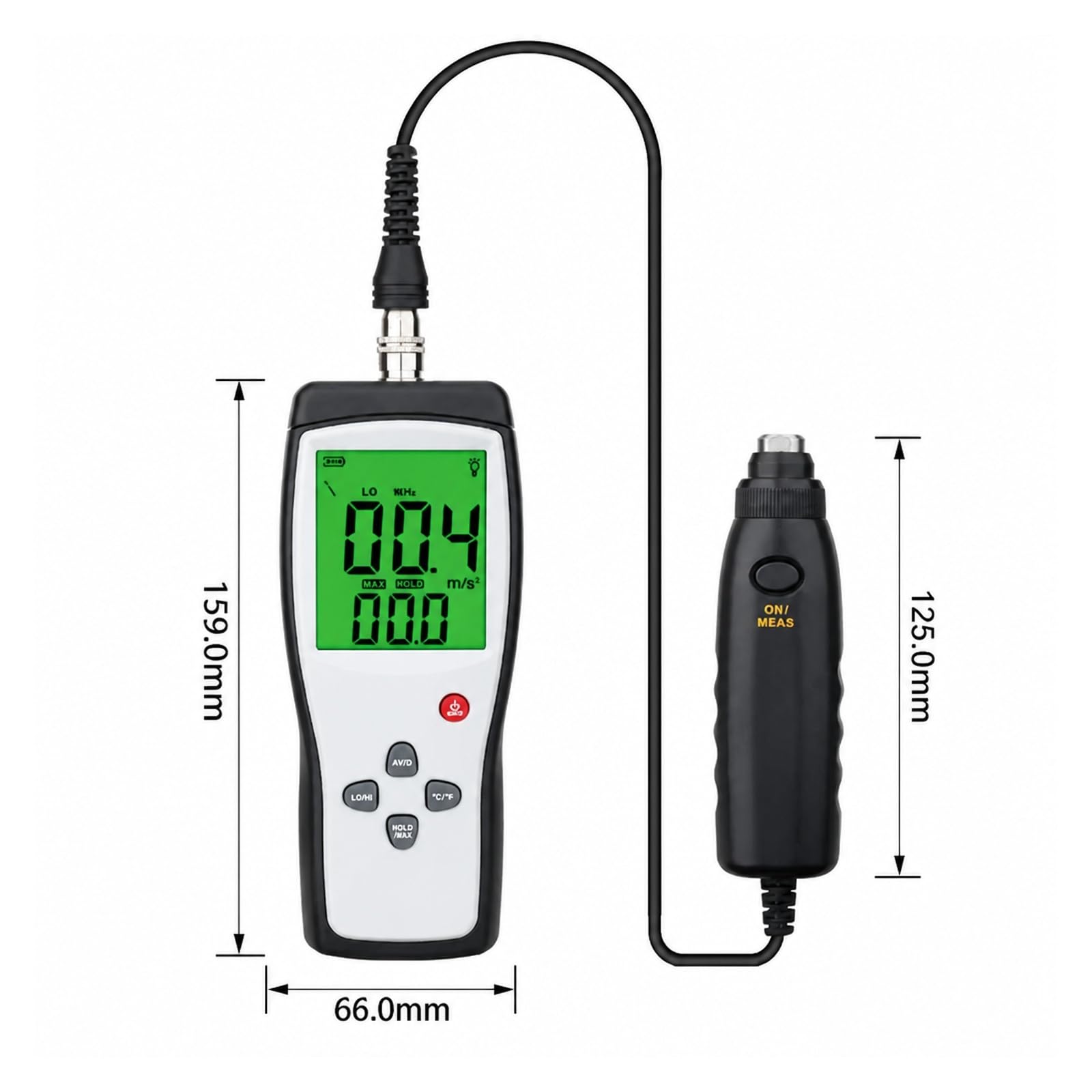 Vibromètre, Vibromètre Numérique AS63B, Type Sonde, Portatif Détaché