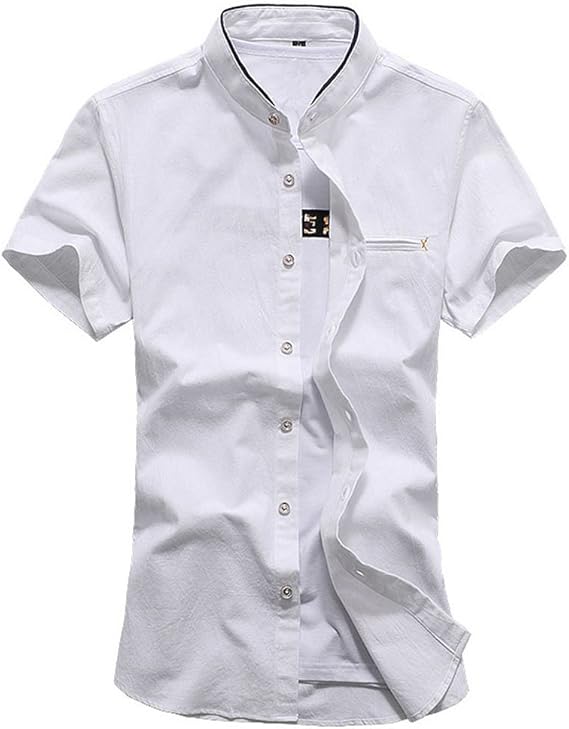 Amazon Co Jp Ceen シャツ メンズ 半袖 夏 綿麻 ワイシャツ きれいめ 薄手 カジュアル 服 ファッション小物