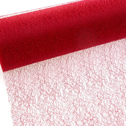 Deko und Band Spiderweb Tischband - Rolle 25m - (30cm, Rot)