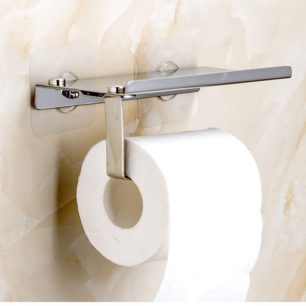 FFOCCO Estante de baño de Acero Inoxidable Simple, portarrollos de Papel higiénico, Accesorios de baño Present