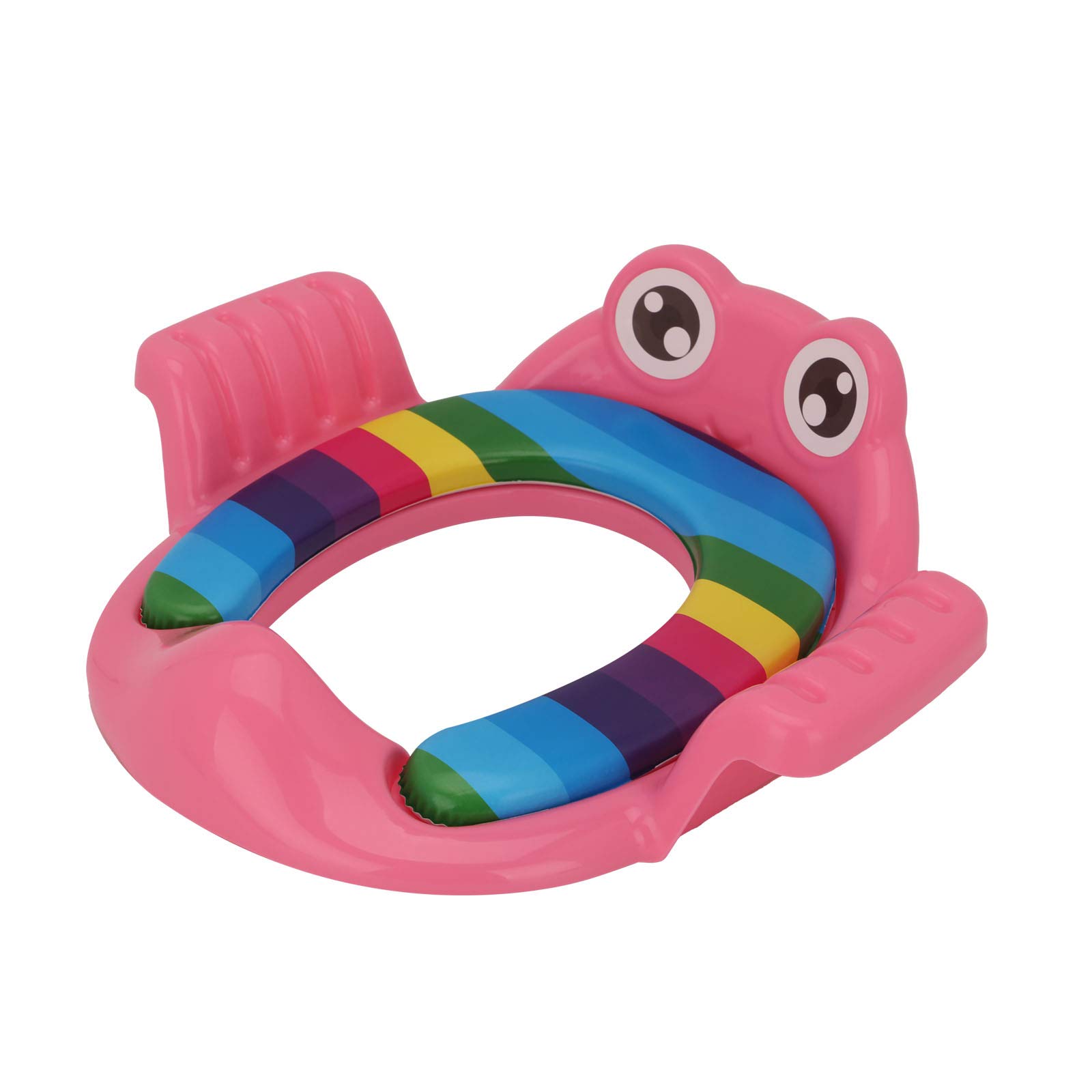 Shoze Toddler Toilet Seat Potty Training Children's Toilets Boys And Girls Toilets Training Ring With Backrest Handle Adjustable Toddler Anti-skid Training Toilet Seat Pink