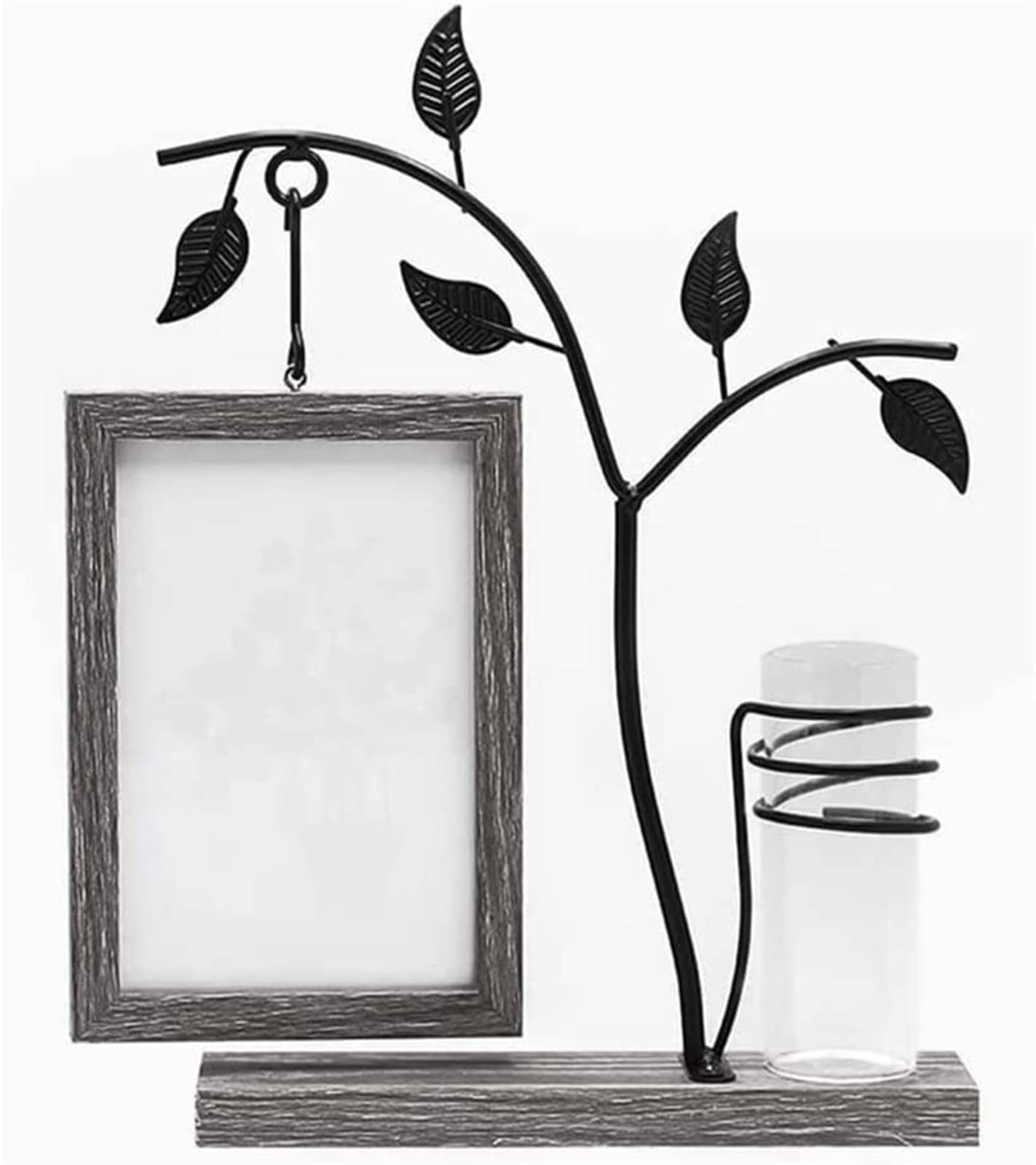 HTTGDGDH Family Frame 4x6 Vertical Metal Tree Desk Photo Frames with Glass（A）