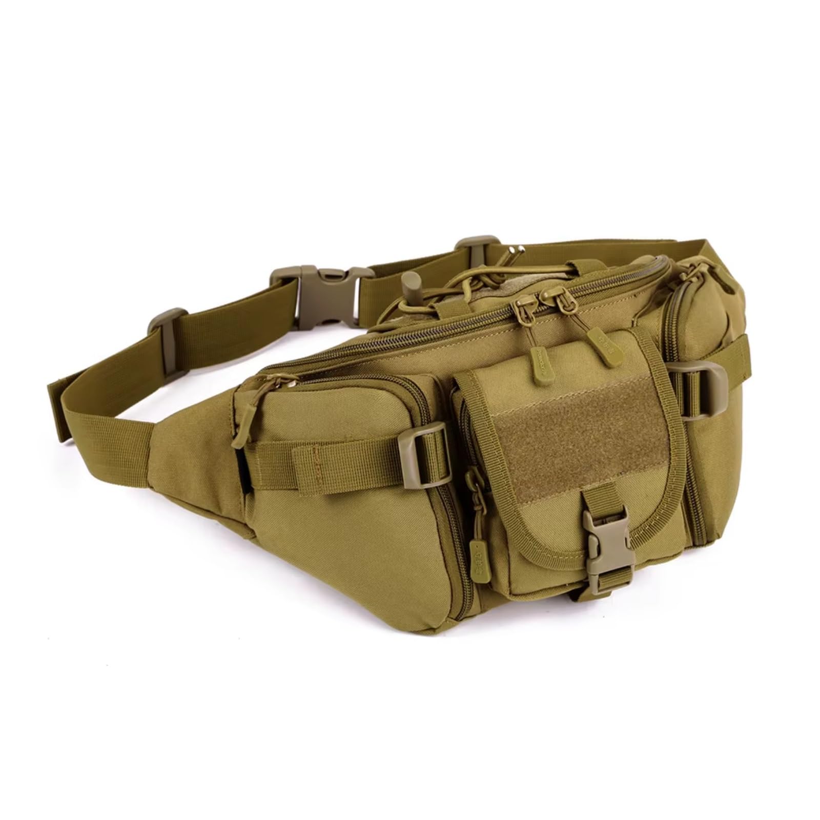 Riñoneras Tácticas para Senderismo, Riñonera Cinturón Bolsa Multiusos para Escalada, Pesca, Ciclismo, Caza y Uso Militar(Brown)