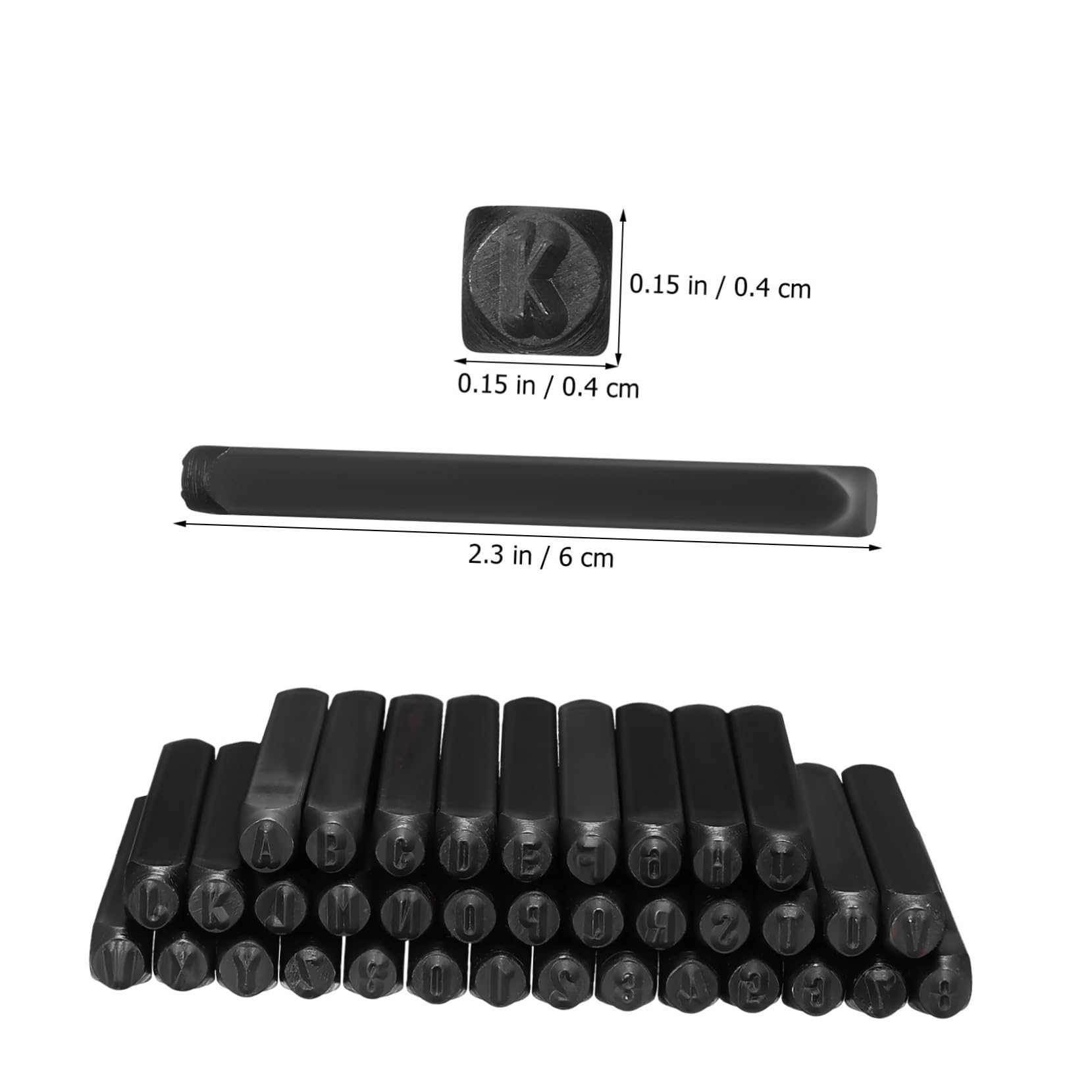 NUOBESTY Juego de Punzones de Acero al Carbono para Estampar Números Alta Precisión, Stamp Puncher Adecuado para Aficionados y Maquinistas en Metal y Plástico
