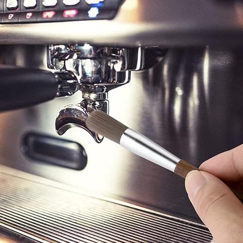 Miniatura 5 de Cepillo de limpieza para molinillo de café, herramienta de limpieza para máquina de café de nogal, mango de madera de nogal, cerdas naturales,