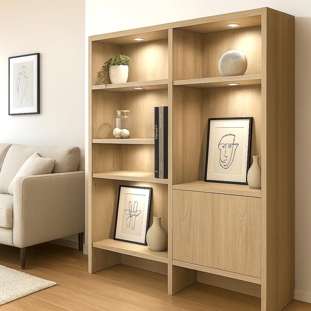 LED Einbaustrahler Möbel 12V 3W – 3er Set mit Trafo, Kabelbaum & Netzstecker – Plug & Play Spots warmweiß 3000K – Ø65 mm, 55–60 mm Einbauloch – flache LED Einbauleuchten für Möbel in Küche & Schrank