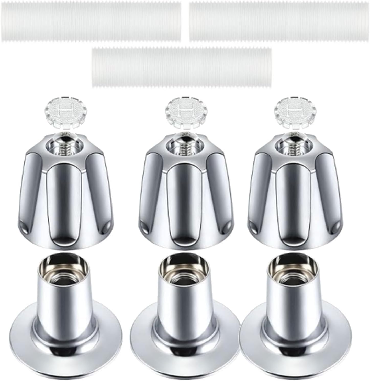Bathtub & Shower Knob Set Practical Bathroom Replacement Knobs Simple to Use for Bath