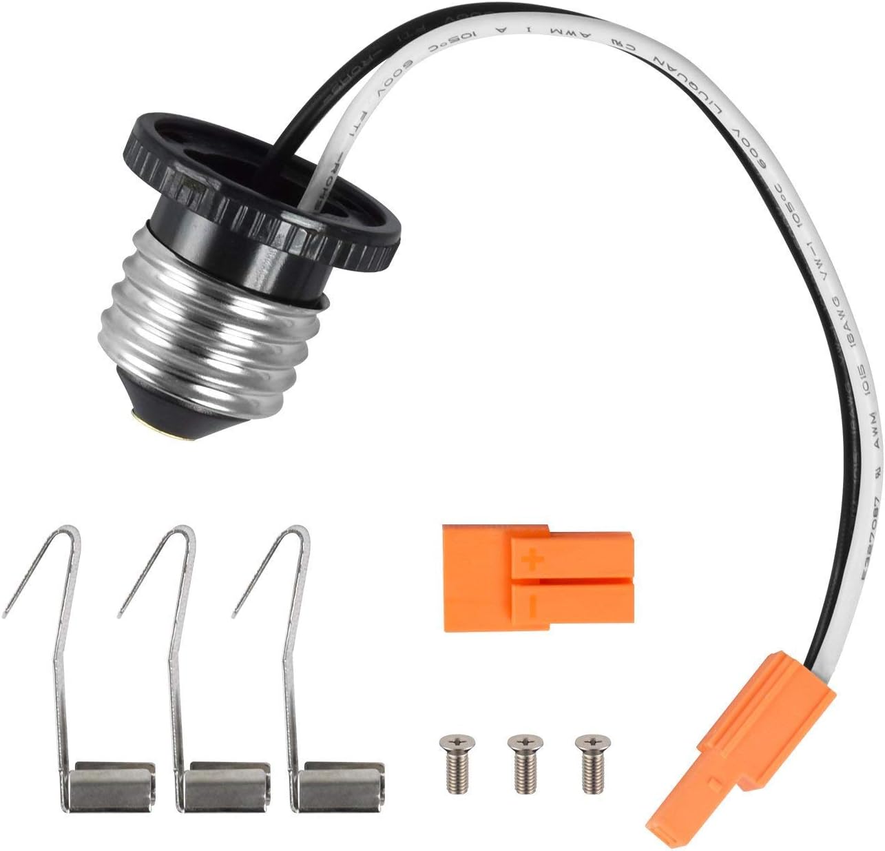Goodlite G-19947 LED Flush Mount Ceiling Light Adapter, Compatible with 4" Recessed Cans, Easy Install, E26 Connecter Base