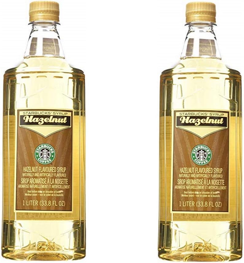 Starbucks Flavored Syrup (Hazelnut, 2 Bottle Pack), Packaging May Vary