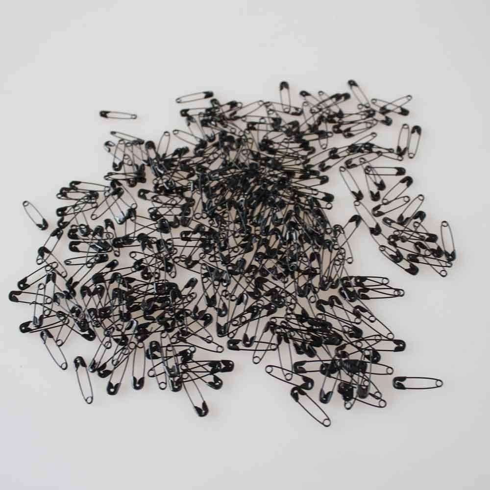 500pcs Metal Black/gold/silver Safety Pins Size 19mm (3/4") (Black)
