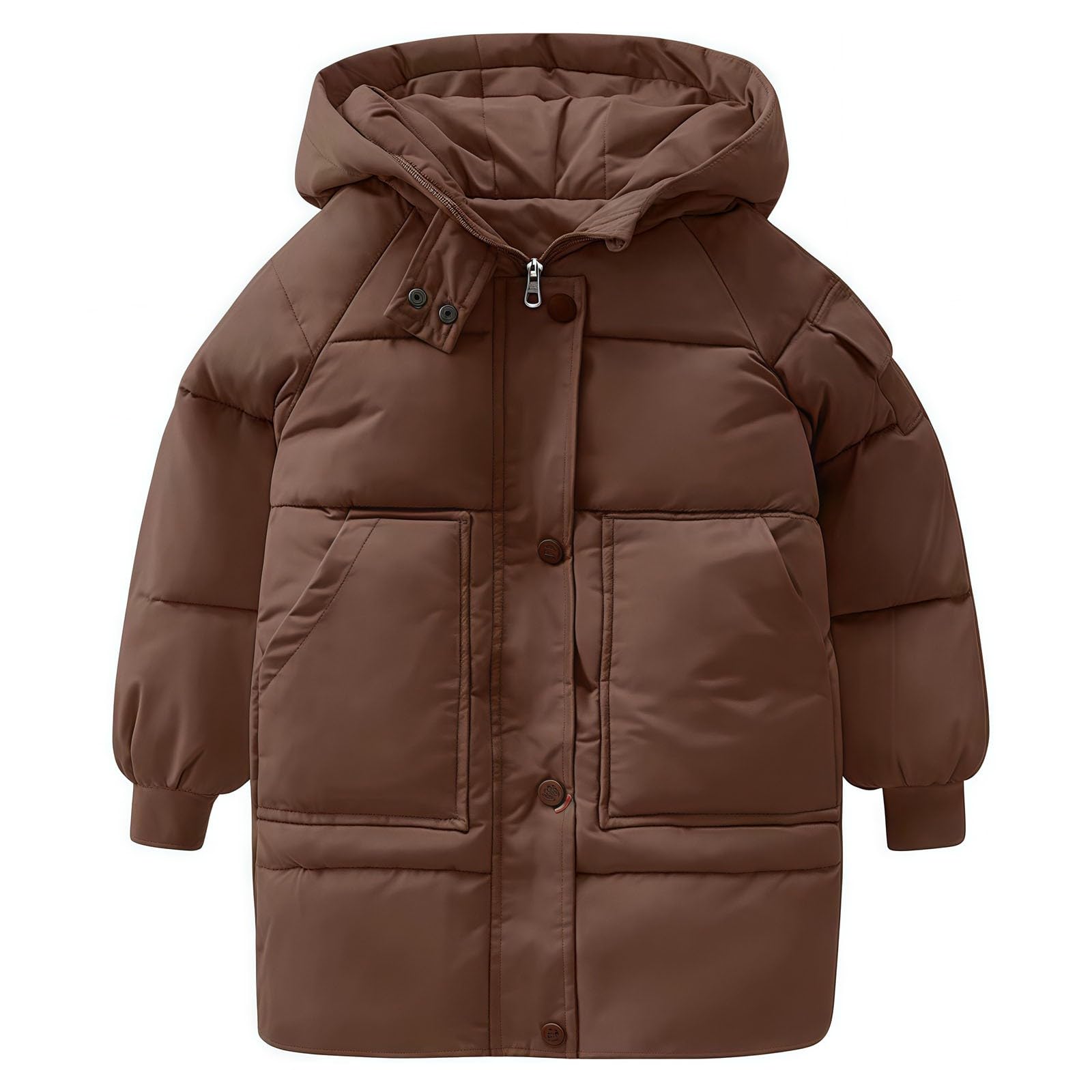 Chaqueta de invierno acolchada con capucha para niñas, abrigo cálido y grueso, abrigo de plumón para niños, abrigo cómodo para exteriores