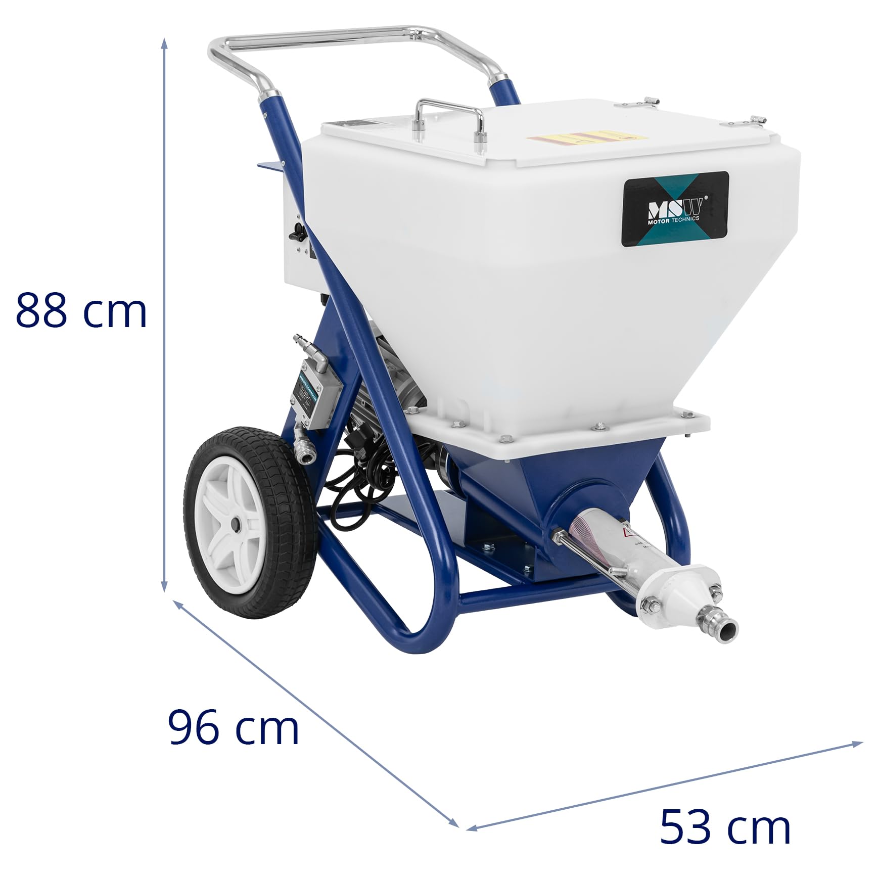 MSW Verputzmaschine 30 bar 40 L 15 l/min 2200 W Putzmaschine Putzgerät Spritzputzmaschine Putzwerfer