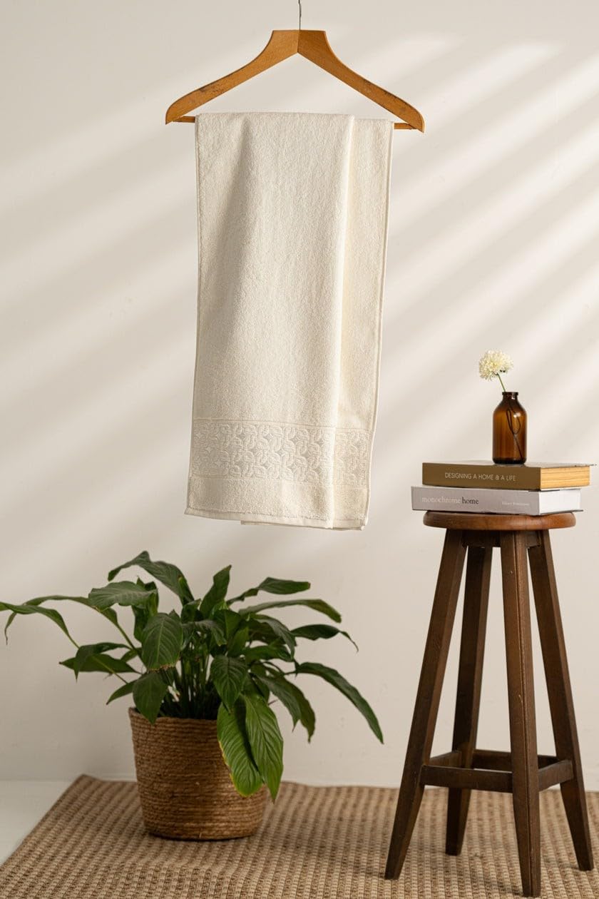Soley Oppolo 70x140 Banyo Havlusu, Krem