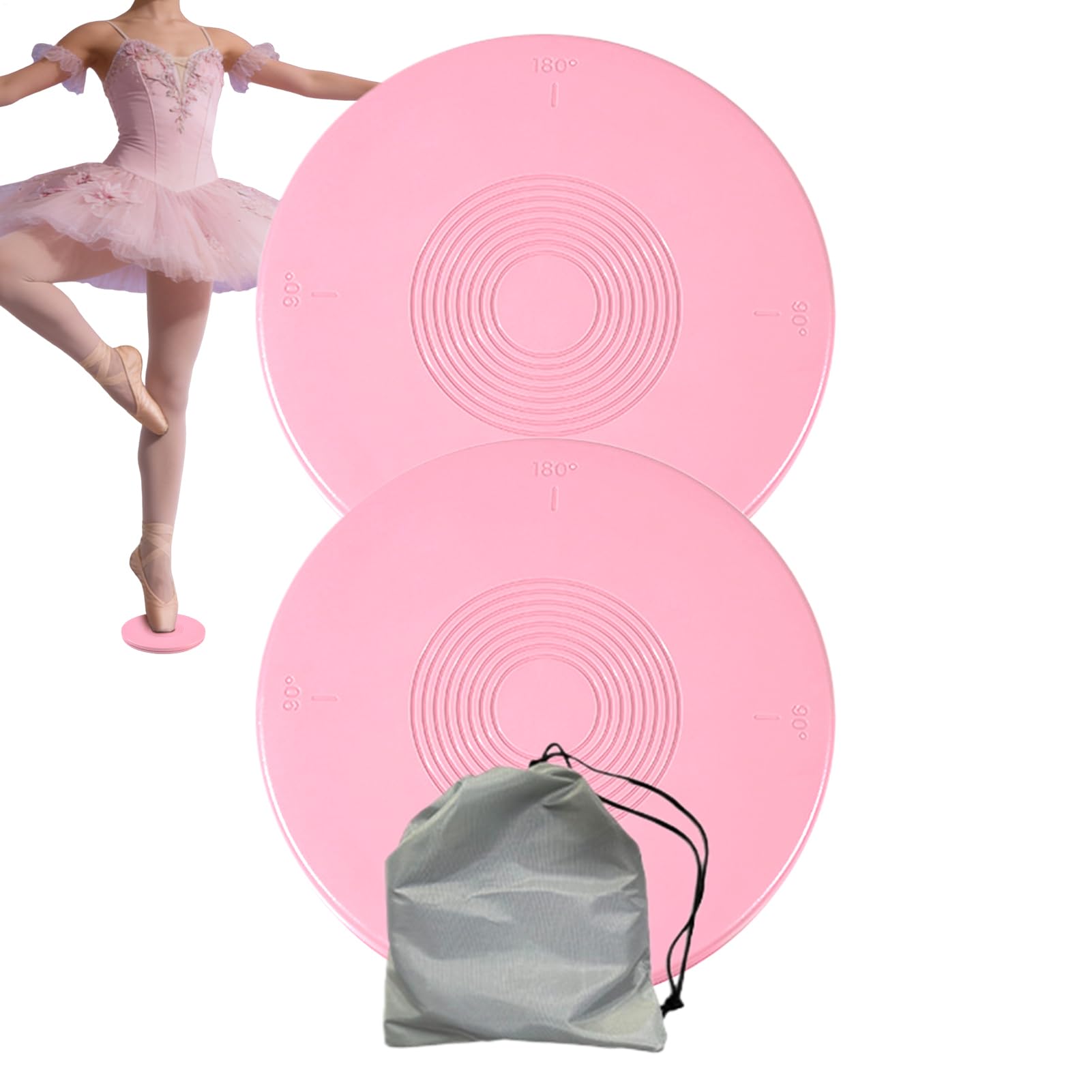 Generisch Disco girevole per balletto, tavola fitness e bilanciamento, disco da torneo per ballerini, per competizioni, studio, palestra, riscaldamento, raffreddamento, pattinatore artistico
