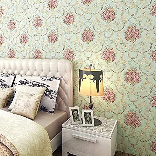 Image of Waterproof Peel and Stick Floral Wallpaper, Self-Adhesive Vinyl Wall Covering for Bedroom, Living Room Bathroom Cabinet, Countertop (45 x 600 cms, Floral Rose)