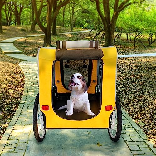 RACK & PACK Remolque para Bicicleta Perros Gatos Mascotas Soporta hasta 60 Kg 2 Puertas con Cierres Reforzados Reflejantes Nocturnos Ventilacion Maxima Quemacocos Correa Interna Carreola Perritos - Imagen 4