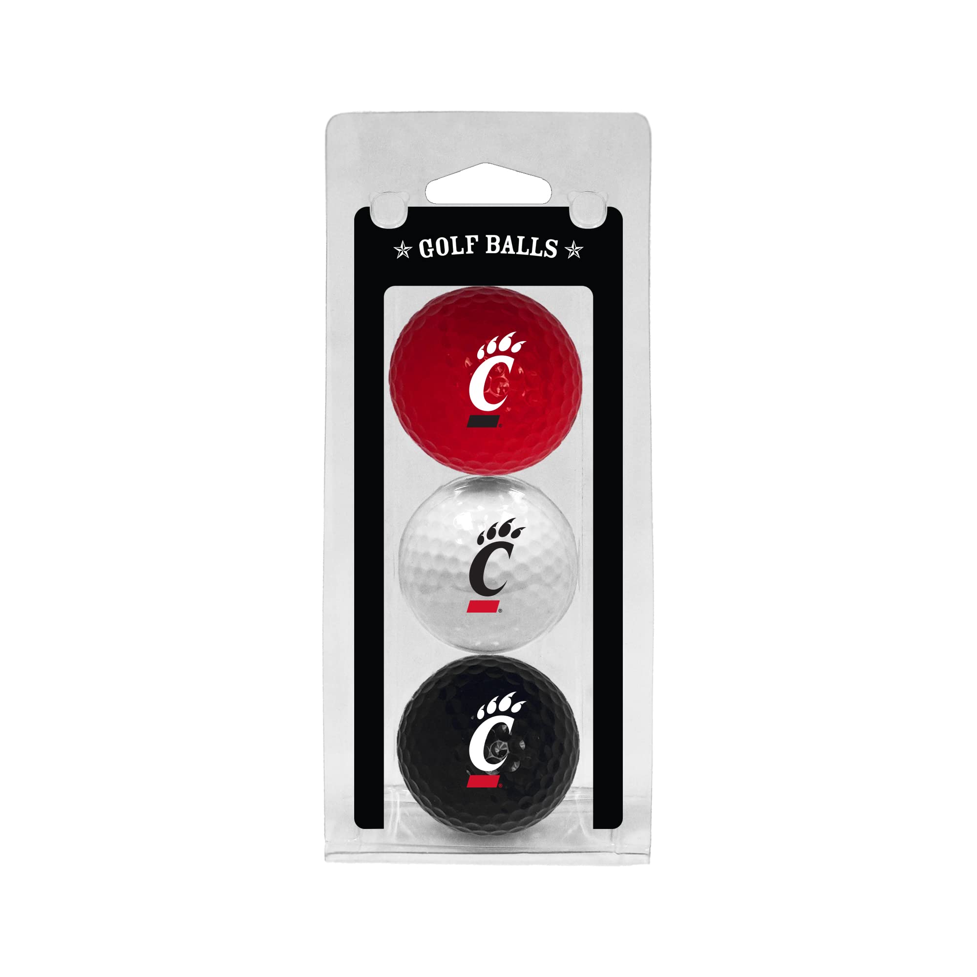Team Golf NCAA Cincinnati Bearcats 3 Golf Ball Pack Regulation Size Golf Balls, 3 Pack, Full Color Durable Team Imprint — image 1