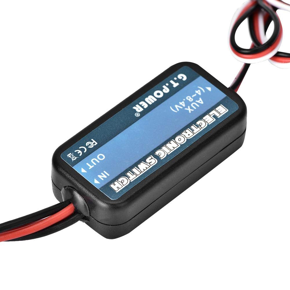 Dilwe Interruptor eléctrico de coche RC, interruptor de receptor de coche de control remoto accesorio de pieza de repuesto para coche RC 1:10