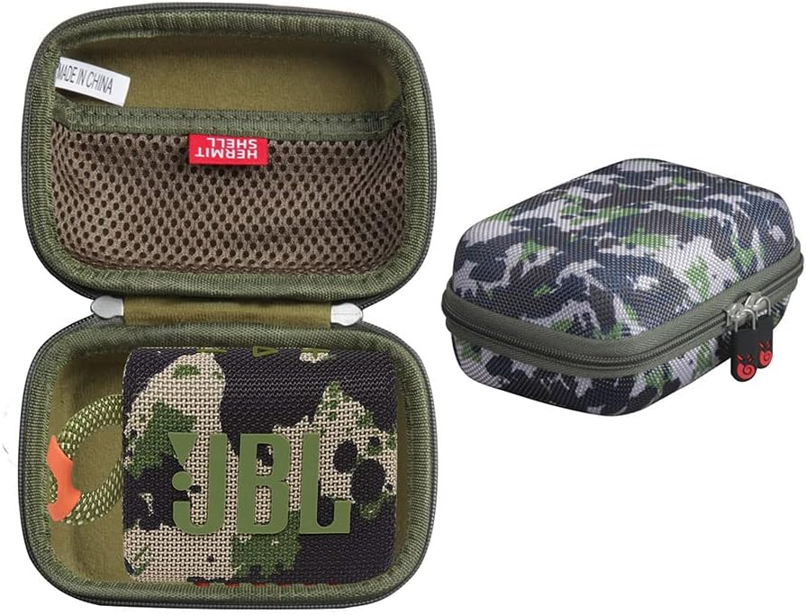 adada Hermitshell Hard Shell Travel Case for JBL GO 3 Waterproof Portable Speaker (Camouflage)