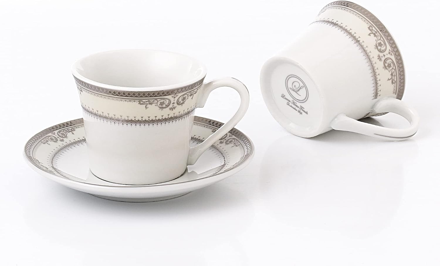 Lorren Home 2oz. Espresso Set Service for 6-Silver