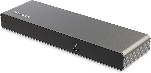 StarTech.com Thunderbolt 3 Dock - Dual 4K 60Hz Monitor TB3 Laptop Docking Station with DisplayPort, HDMI & 1080p VGA - 85W Power Delivery & Charging - 2x USB-A, Ethernet - Mac & Windows, TAA