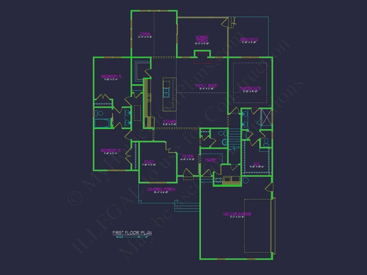 18-2238 House Plan - 4-Bed, 3-Bath, 2,495 SF Traditional Craftsman House Plan