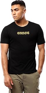 Ravin Mens Ravin Black Slip On Printed Tee with Round Neck, For Men, BLACK, M Casual