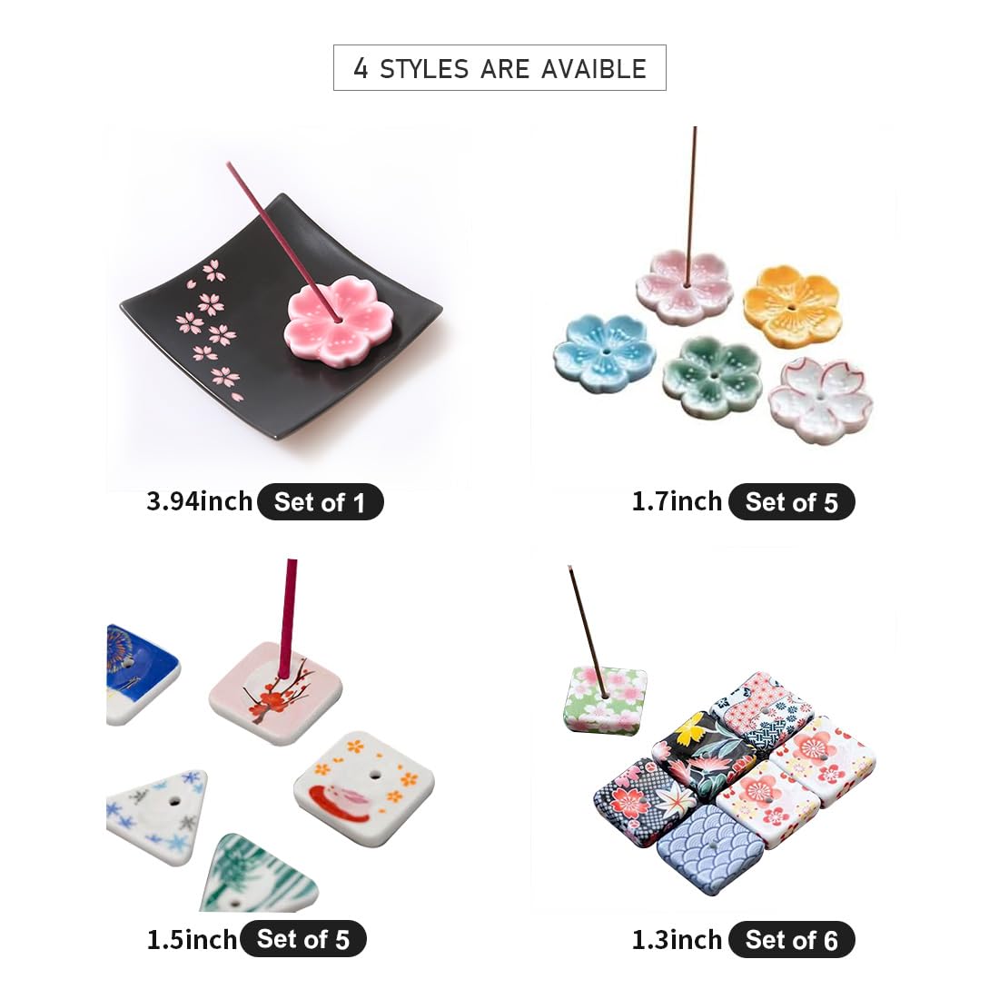 Amazon.com: 5pcs, Japanese Mini Cherry Blossom Ceramic Incense