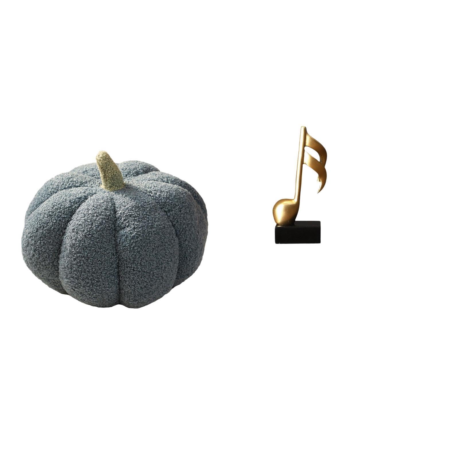 Halloween Pumpkin Pillows and Music Note Sculpture Decorative Plush Cushion and Resin Figurine Creative Ornament for Bed Sofa Desk Room Decor Housewarming Gift-image-46