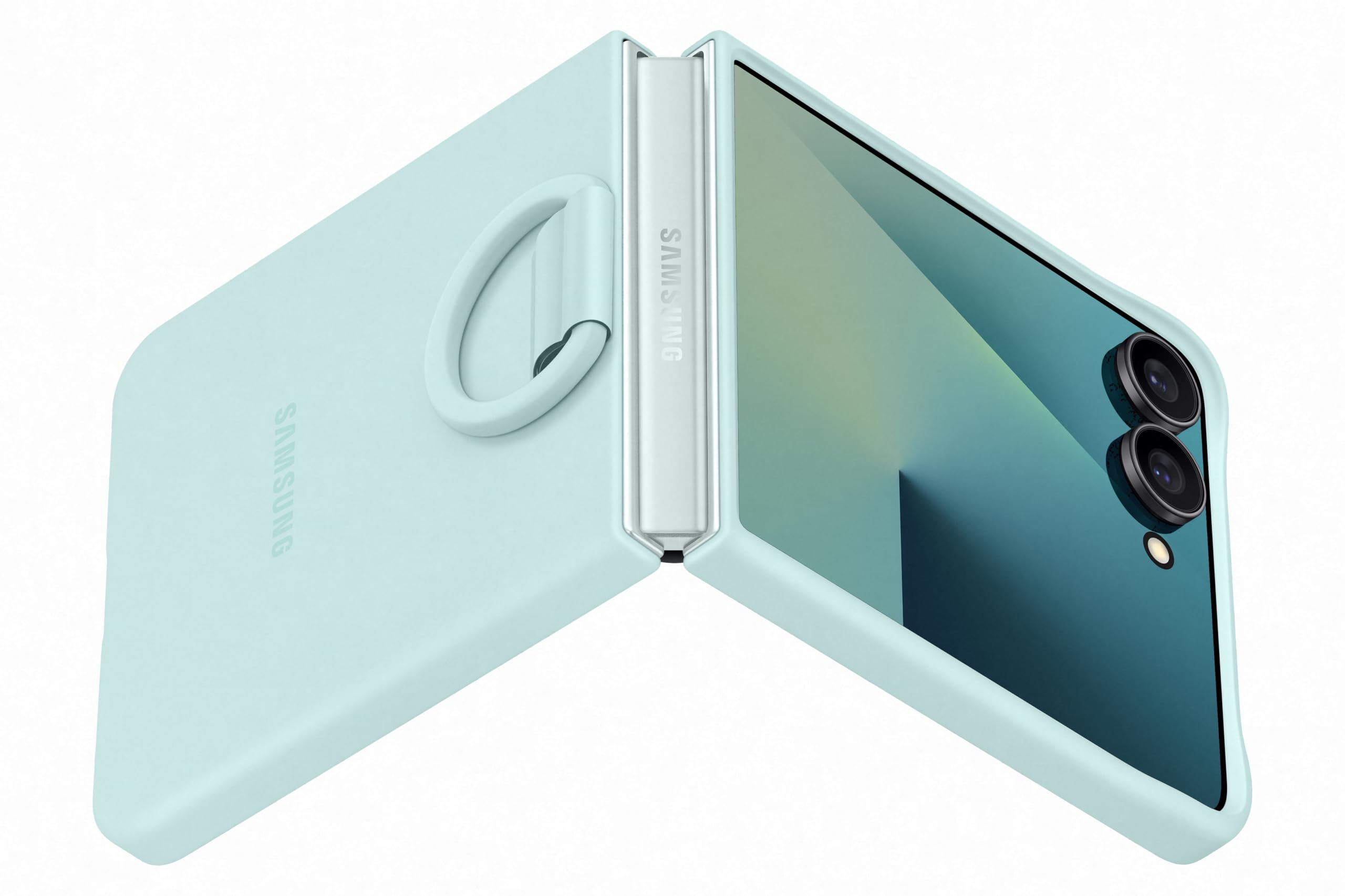 Amazon.co.jp: Samsung Galaxy Z Flip7 リングシリコンケース、ミント