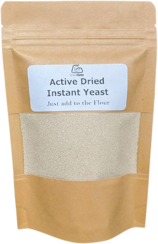 Active Instant Yeast 100g Great for Bread Machines Suitable for Vegans and Vegetarians just add to The Flour Perfect for Baking Bread, Rolls, Pizza Dough & Loaves